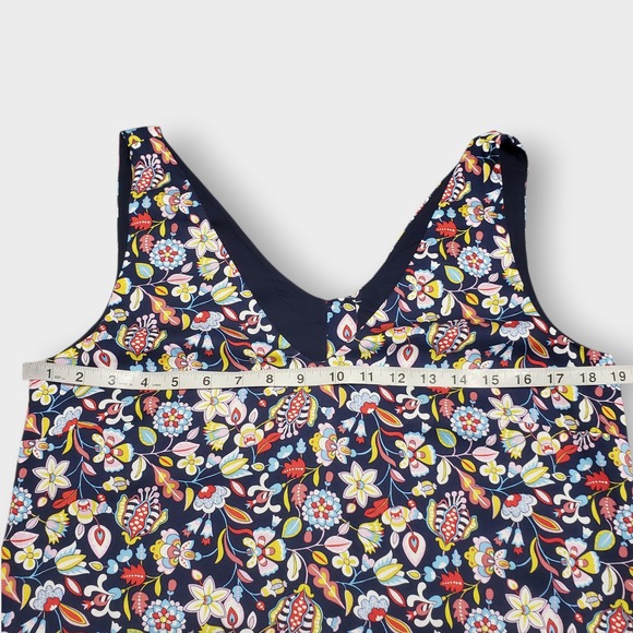 Boden Cecilia Floral Sleeveless Jumpsuit Navy Multi Tassel Tie Waist US 8T - Picture 11 of 14